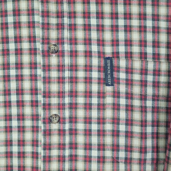 Vintage Abercrombie & Fitch Mens Size L Large Button Front Shirt Checkered Fall - Picture 3 of 8